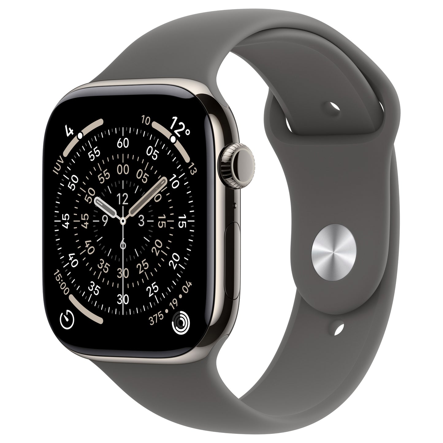 Apple Watch S11 Titan Natur Cellular 46mm (Sportarmband steingrau) S/M