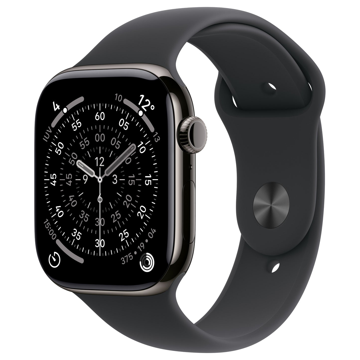 Apple Watch S11 Titan Schiefer Cellular 46mm (Sportarmband schwarz) M/L