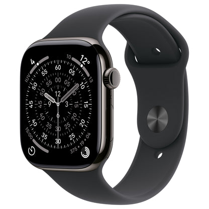 Apple Watch S11 Titan Schiefer Cellular 46mm (Sportarmband schwarz) M/L