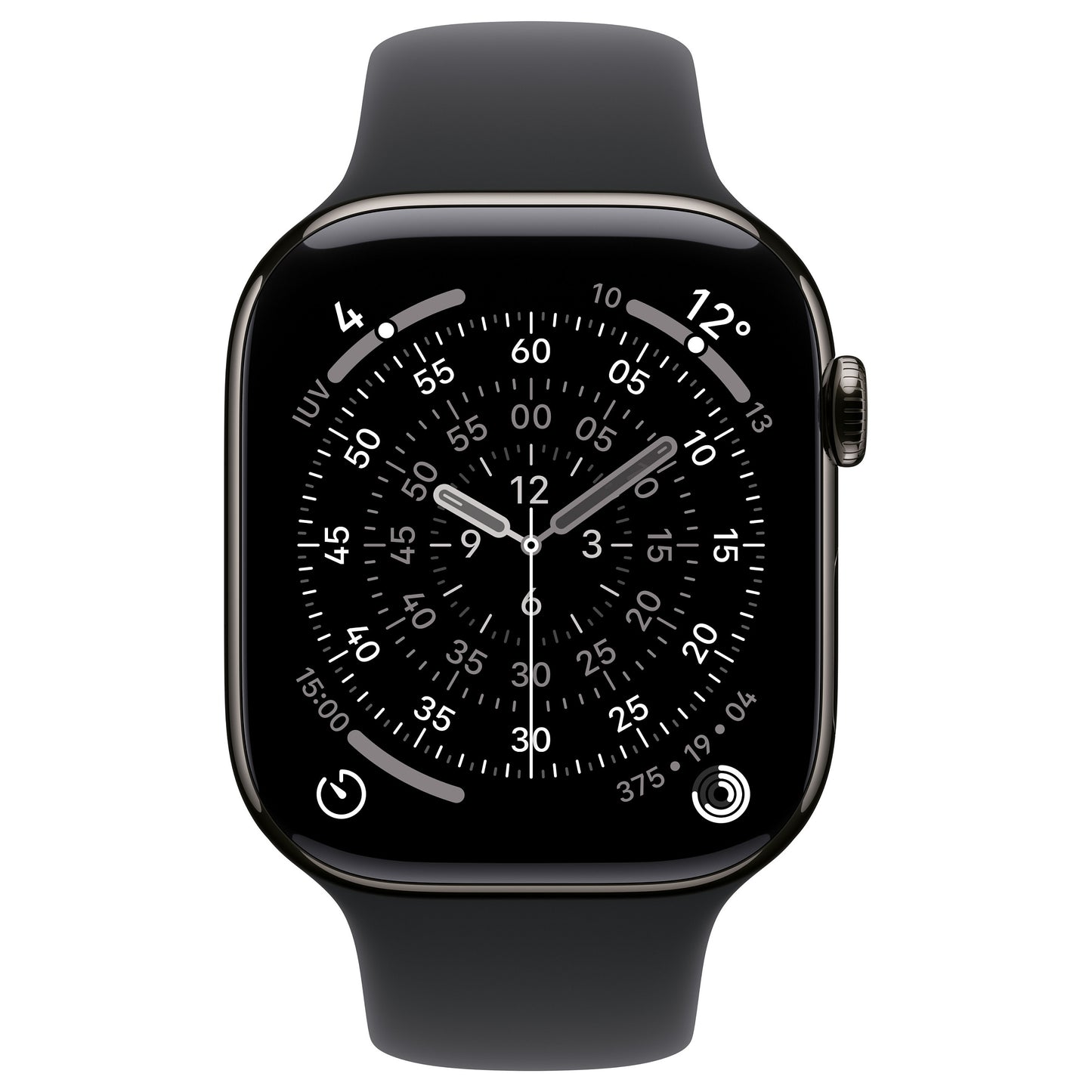 Apple Watch S11 Titan Schiefer Cellular 46mm (Sportarmband schwarz) M/L