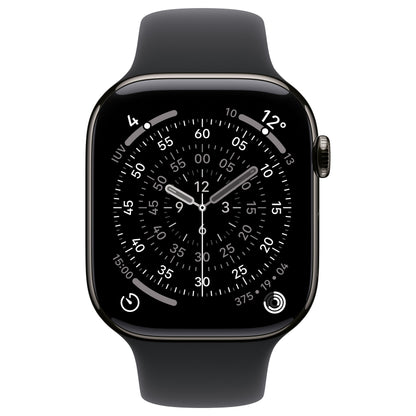 Apple Watch S11 Titan Schiefer Cellular 46mm (Sportarmband schwarz) M/L