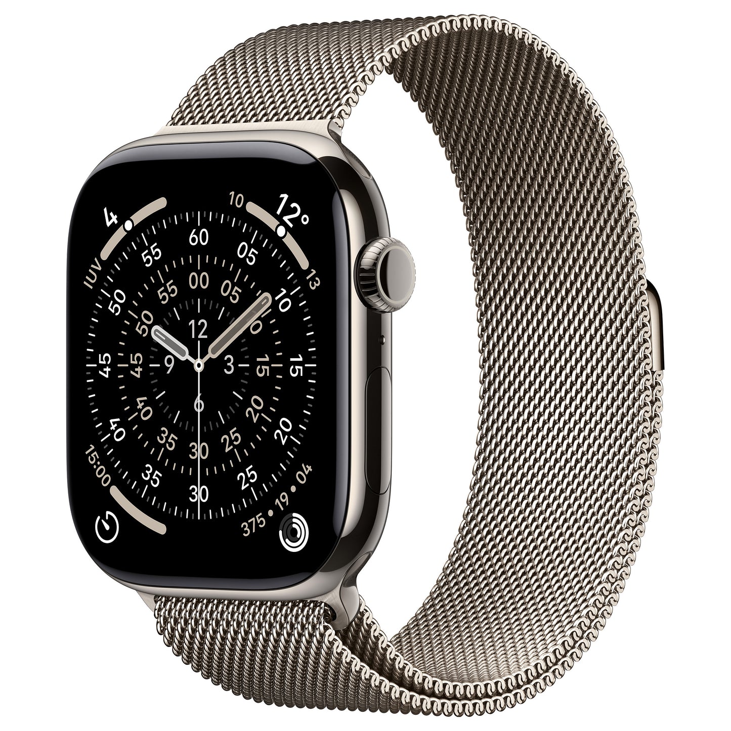 Apple Watch S11 Titan Natur Cellular 46mm (Milanaise Armband natur) S/M