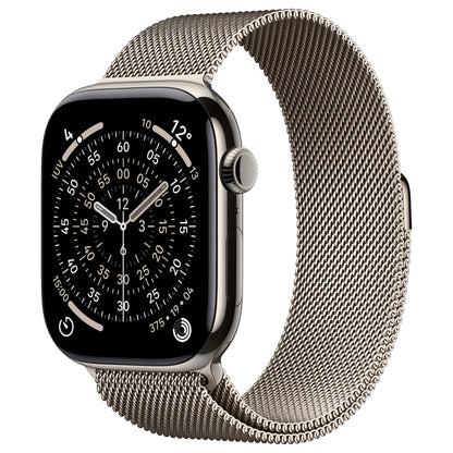 Apple Watch S11 Titan Natur Cellular 46mm (Milanaise Armband natur) S/M