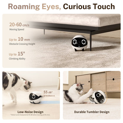 ENABOT ROLA Mini Katzenspielzeug Laser interaktiver Katzenroboter