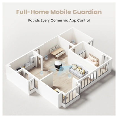 ENABOT EBO Air 2 Haustierroboter 2K Kamera Nachtsicht WLAN App Wei