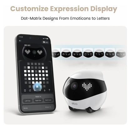 ENABOT EBO Air 2 Haustierroboter 2K Kamera Nachtsicht WLAN App Blau