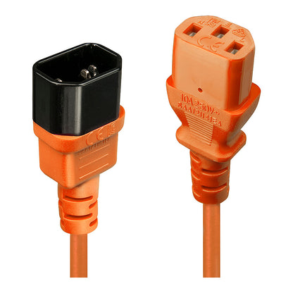 LINDY IEC-Netzverlängerung C14 - C13 orange 1m