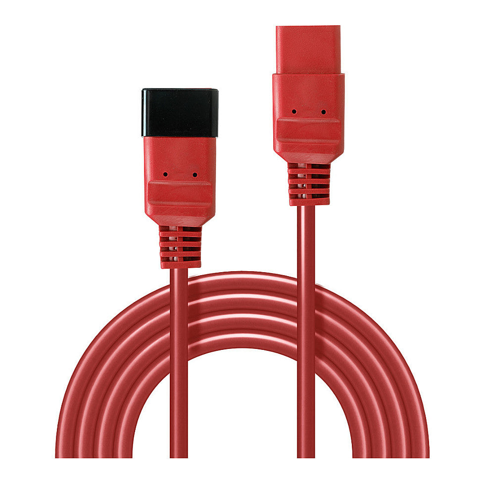 LINDY IEC-Netzverlängerung C19 auf C20 rot 1m extern bulk
