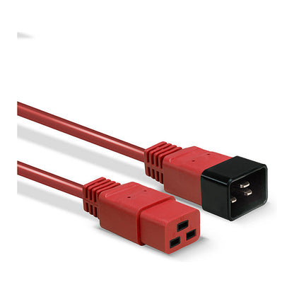 LINDY IEC-Netzverlängerung C19 auf C20 rot 1m extern bulk