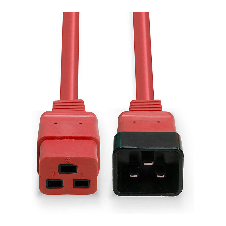 LINDY IEC-Netzverlängerung C19 auf C20 rot 1m extern bulk
