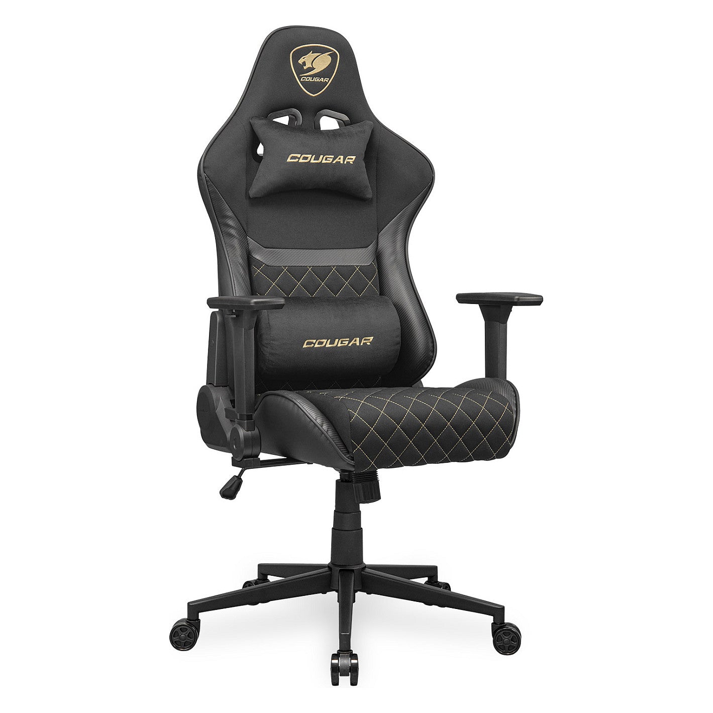 COUGAR Gaming-Stuhl Armor One V2 Gold F, PVC/Stoff, Schwarz