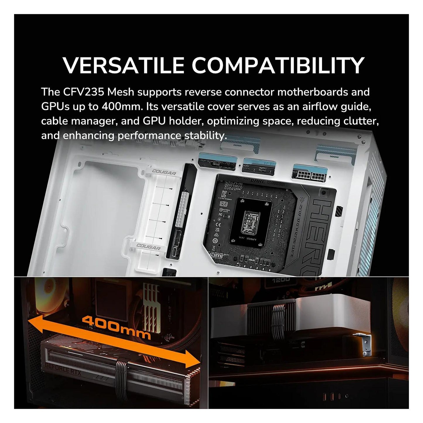 Midi COUGAR CFV235, ARGB, Mesh, Schwarz