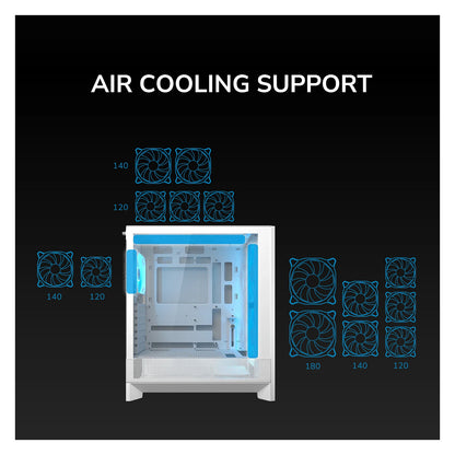 Midi COUGAR Airface 180, ARGB, Schwarz