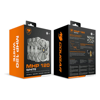 120mm COUGAR Gehäuse Lüfter MHP 120, Weiß, 3er-Pack