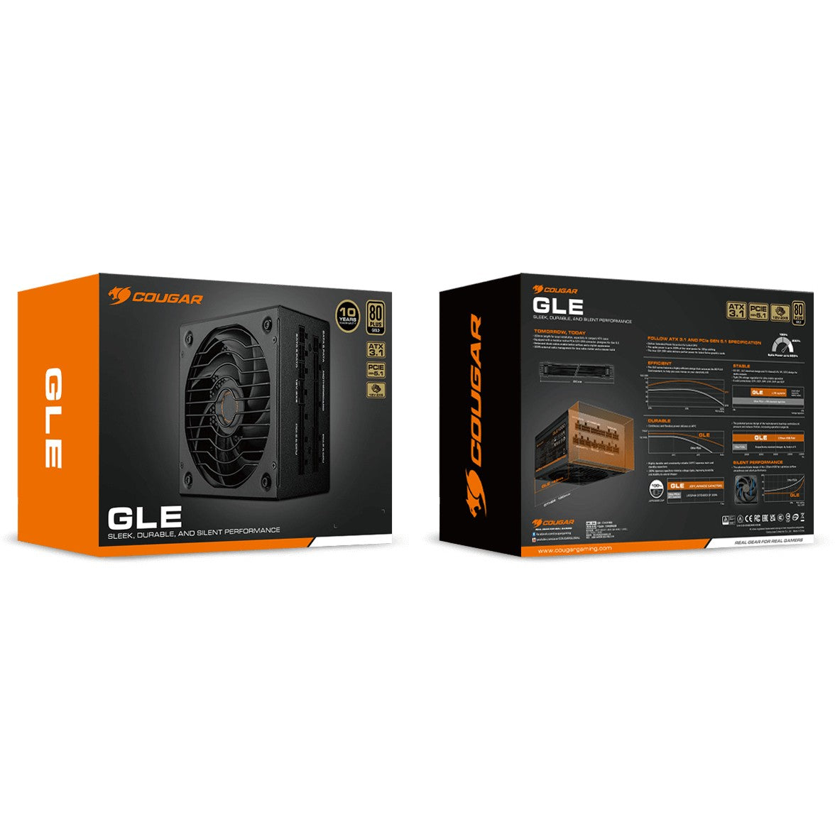 1000W COUGAR Netzteil GLE 1000W ATX3.1 / 80 Plus Gold