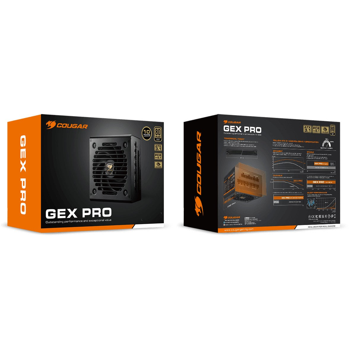 650W COUGAR Netzteil GEX PRO 650W ATX3.1 / 80 Plus Gold / Modular