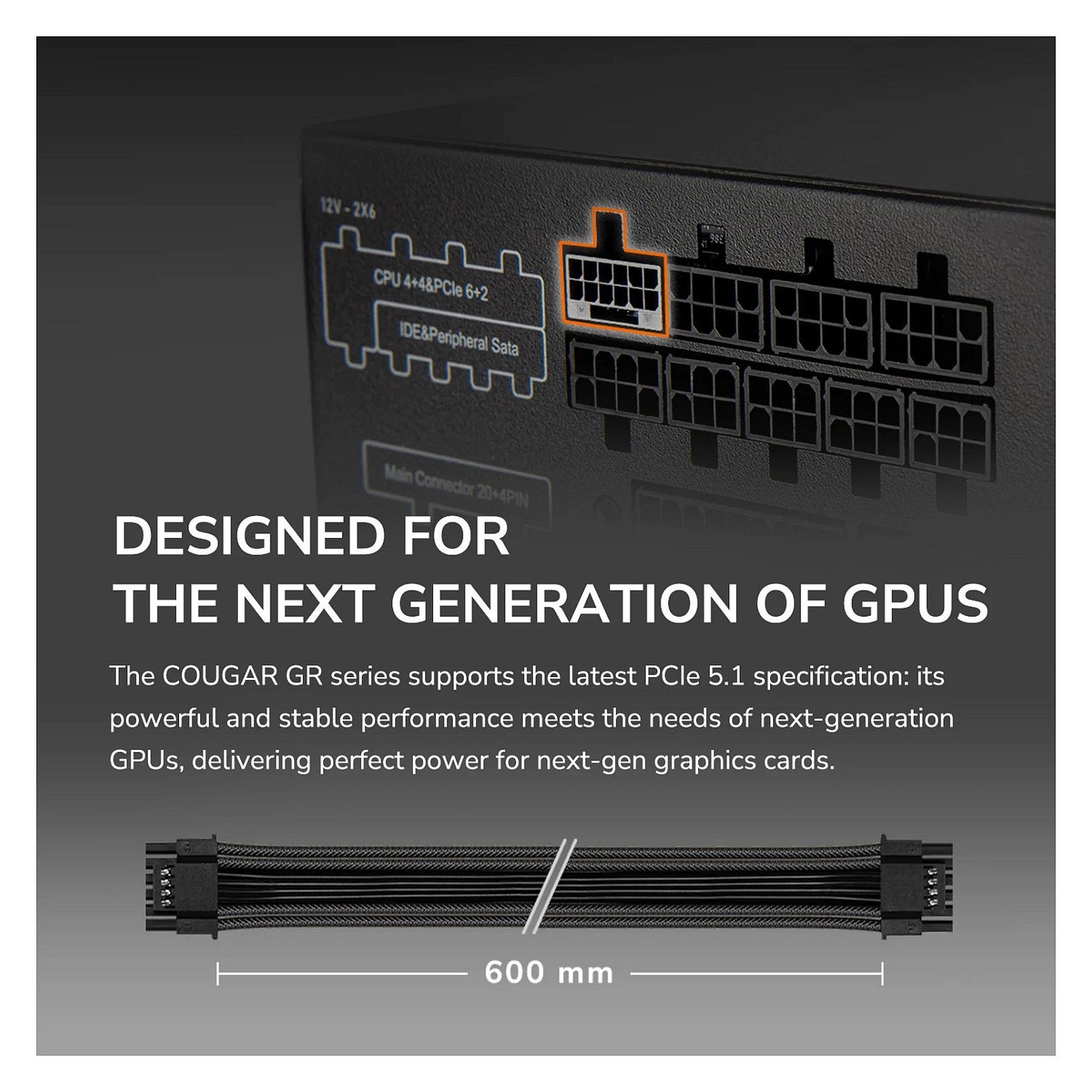 850W COUGAR Netzteil GR 850W ATX3.1/ PCIE 5.1/ 80 Plus Gold