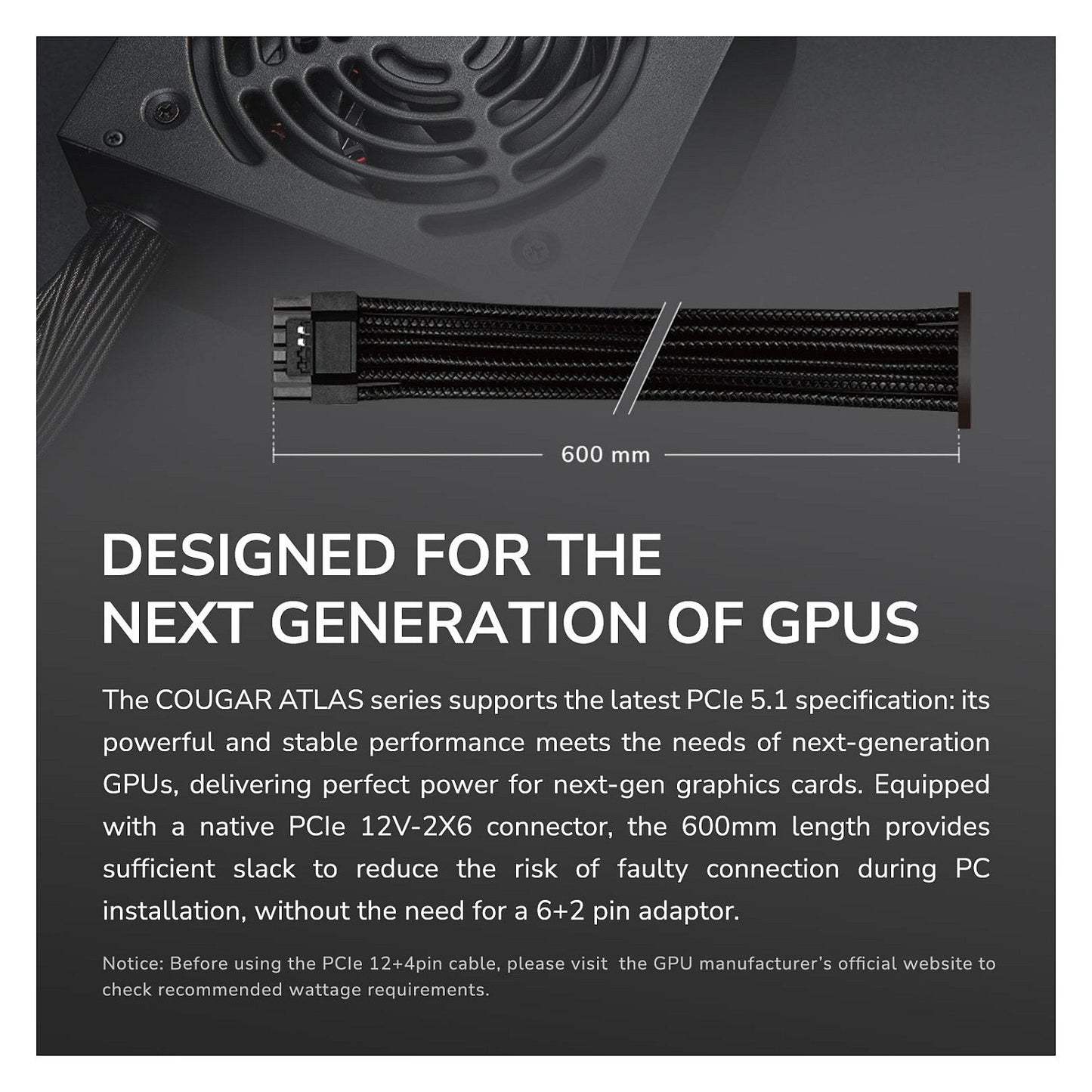 650W COUGAR Netzteil ATLAS 650W ATX3.1/ 80 Plus Bronze