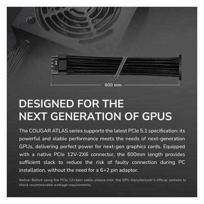 650W COUGAR Netzteil ATLAS 650W ATX3.1/ 80 Plus Bronze