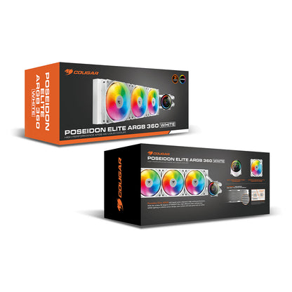 K COUGAR CPU Wasserkühlung Poseidon Elite 360, ARGB, Schwarz