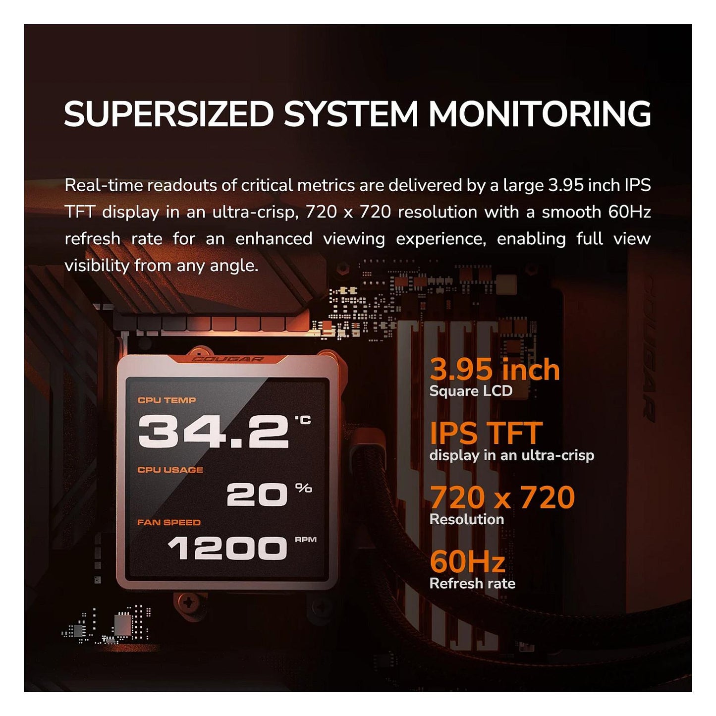 K COUGAR CPU Wasserkühlung Poseidon Vistek Pro 240,ARGB,Weiß
