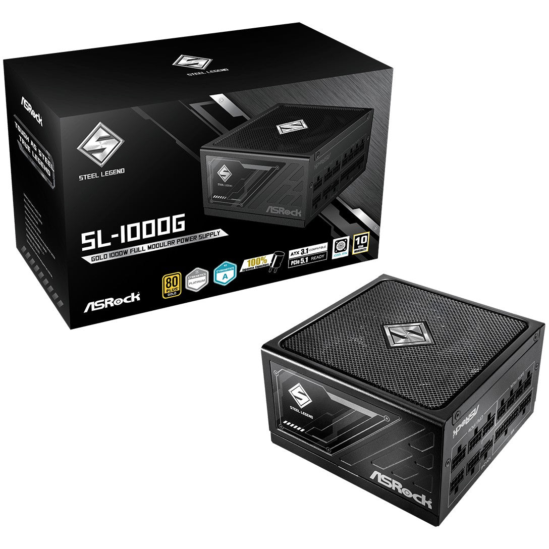 1000W ASRock Steel Legend SL-1000G 1000W ATX 80+ Gold black retail