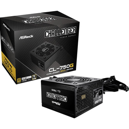 750W ASRock Challenger Series CL-750G 750W ATX 80+ Gold black retail