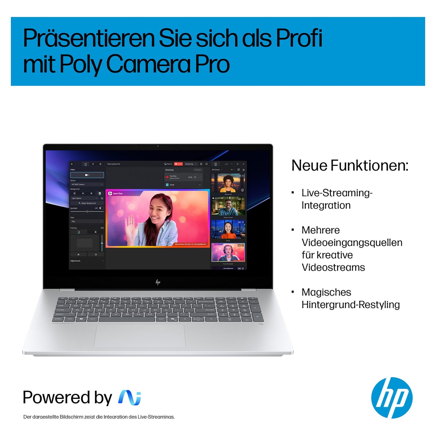 HP OmniBook 7 17-dc0075ng Intel® Core™ Ultra 7 258V Next Gen AI Notebook 43,9 cm (17,3"")