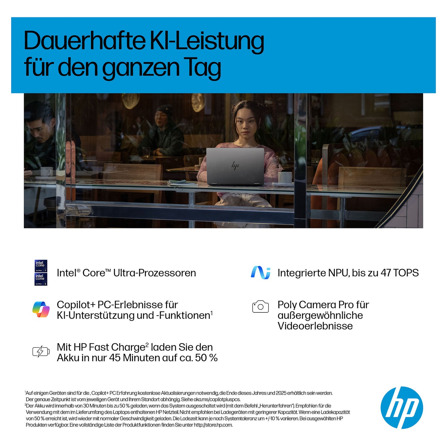 HP OmniBook X Flip 14-fm0056ng Intel® Core™ Ultra 5 226V Next Gen AI Notebook 35,6 cm (14"")