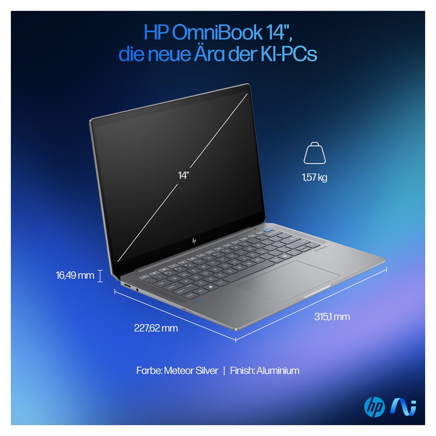 HP OmniBook Ultra 14-fd0099ng AMD Ryzen™ AI 9 HX 375 Notebook 35,6 cm (14"")