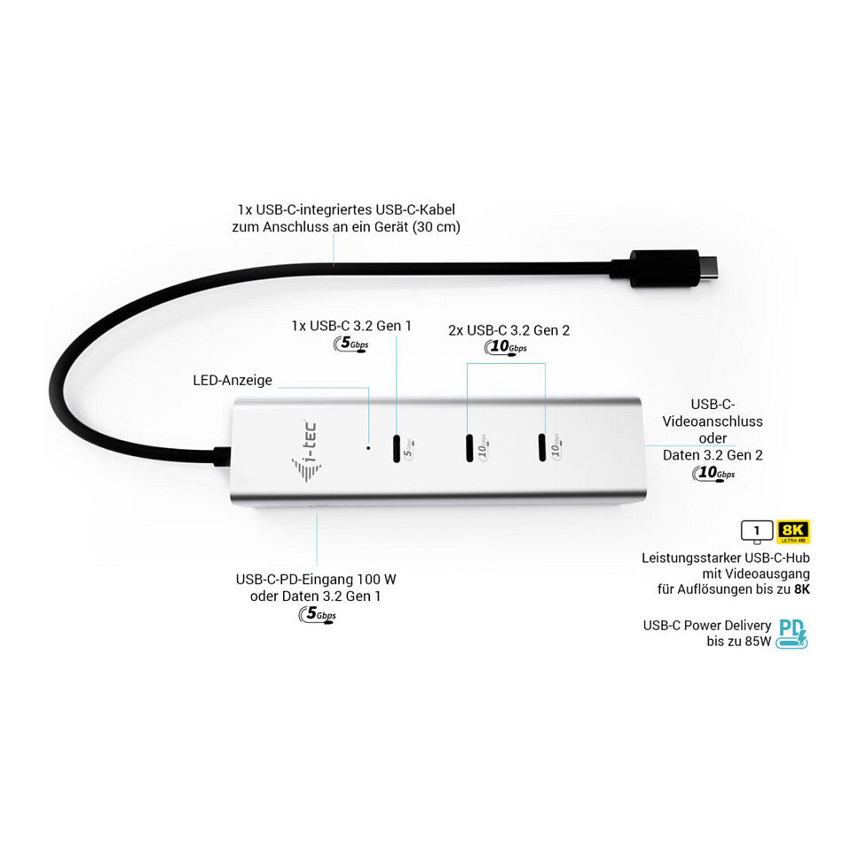 D I-TEC USB-C CHARGE HUB 5 PORTS