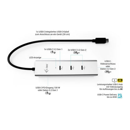 D I-TEC USB-C CHARGE HUB 5 PORTS