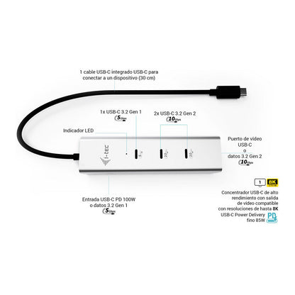 D I-TEC USB-C CHARGE HUB 5 PORTS