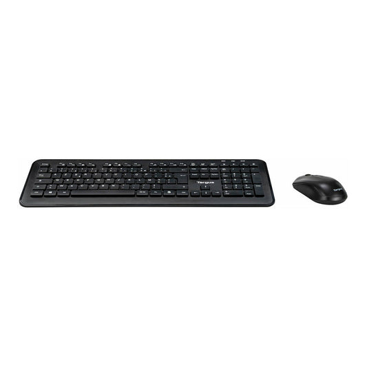 TARGUS - Tastatur-und-Maus-Set - Kombination - full size - kabellos - 2.4 GHz - AZERTY - Franzsisch - Schwarz