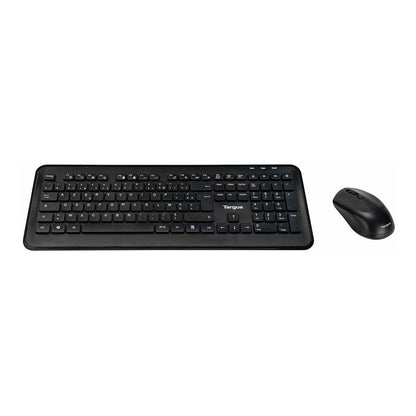TARGUS - Tastatur-und-Maus-Set - Kombination - full size - kabellos - 2.4 GHz - AZERTY - Franzsisch - Schwarz