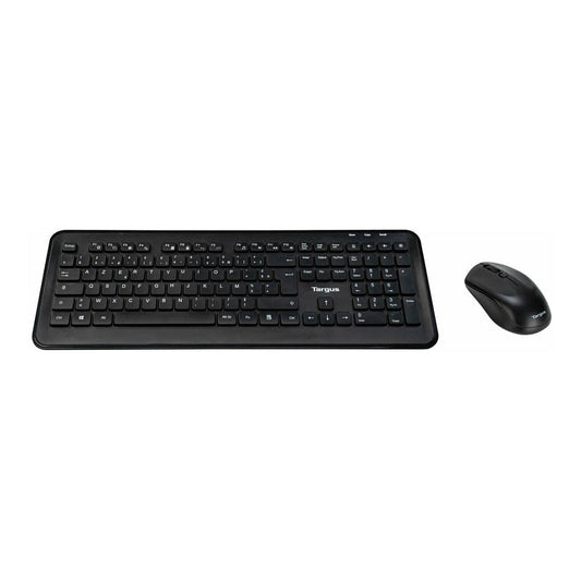 TARGUS - Tastatur-und-Maus-Set - Kombination - full size - kabellos - 2.4 GHz - AZERTY - Franzsisch - Schwarz