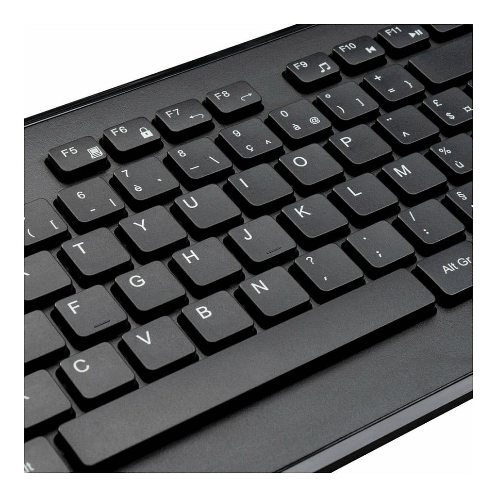 TARGUS - Tastatur-und-Maus-Set - Kombination - full size - kabellos - 2.4 GHz - AZERTY - Franzsisch - Schwarz
