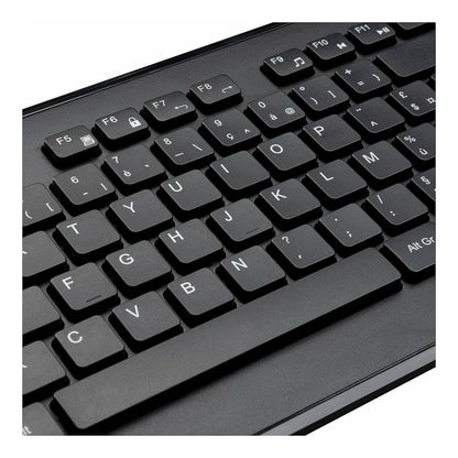 TARGUS - Tastatur-und-Maus-Set - Kombination - full size - kabellos - 2.4 GHz - AZERTY - Franzsisch - Schwarz