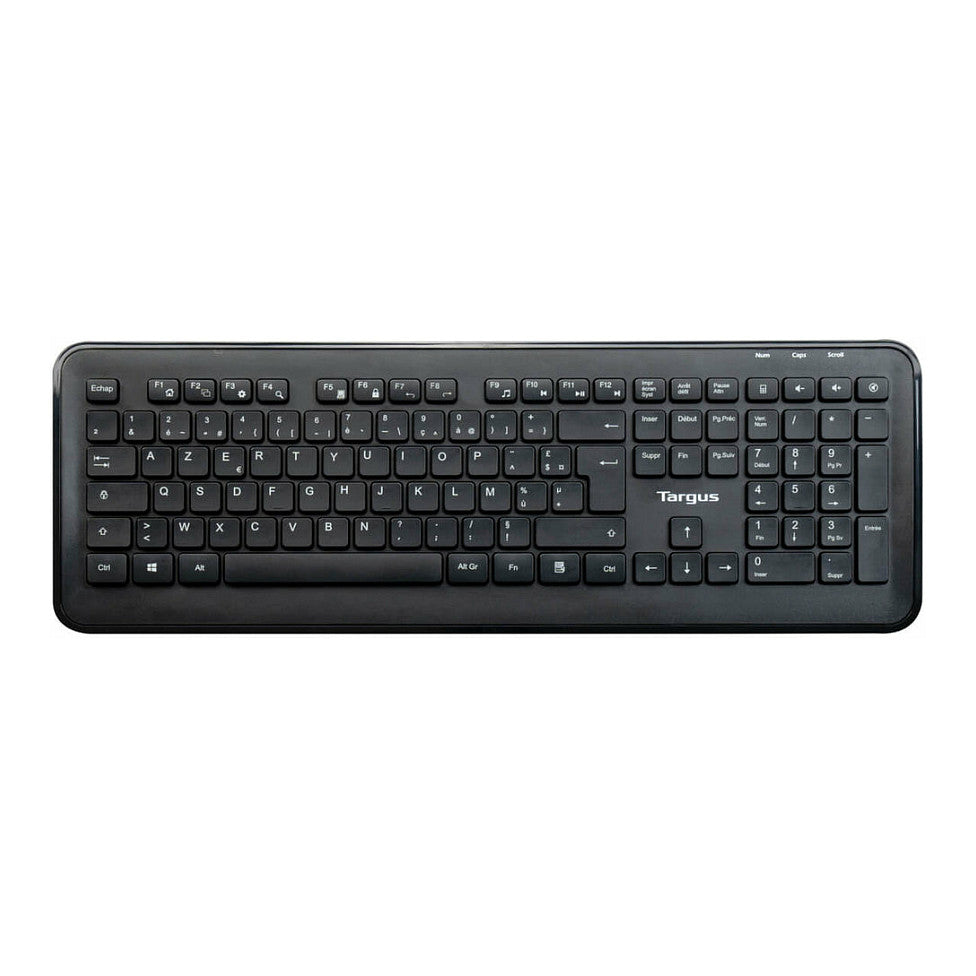 TARGUS - Tastatur-und-Maus-Set - Kombination - full size - kabellos - 2.4 GHz - AZERTY - Franzsisch - Schwarz