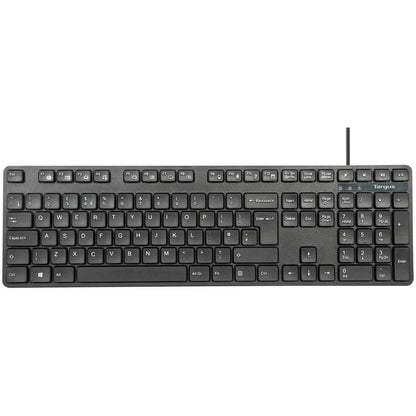 TARGUS - Tastatur-und-Maus-Set - full size - antimicrobial - USB - QWERTY - Spanisch - Schwarz