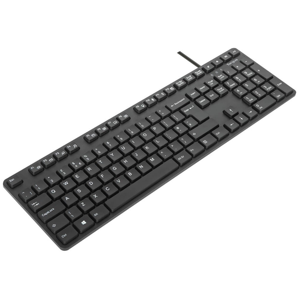 TARGUS - Tastatur-und-Maus-Set - full size - antimicrobial - USB - QWERTY - Spanisch - Schwarz