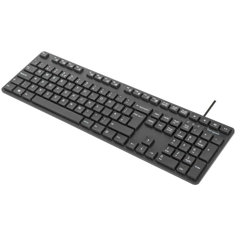 TARGUS - Tastatur-und-Maus-Set - full size - antimicrobial - USB - QWERTY - Spanisch - Schwarz