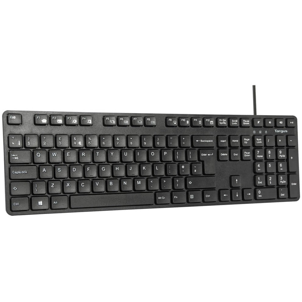 TARGUS - Tastatur-und-Maus-Set - full size - antimicrobial - USB - QWERTY - Spanisch - Schwarz