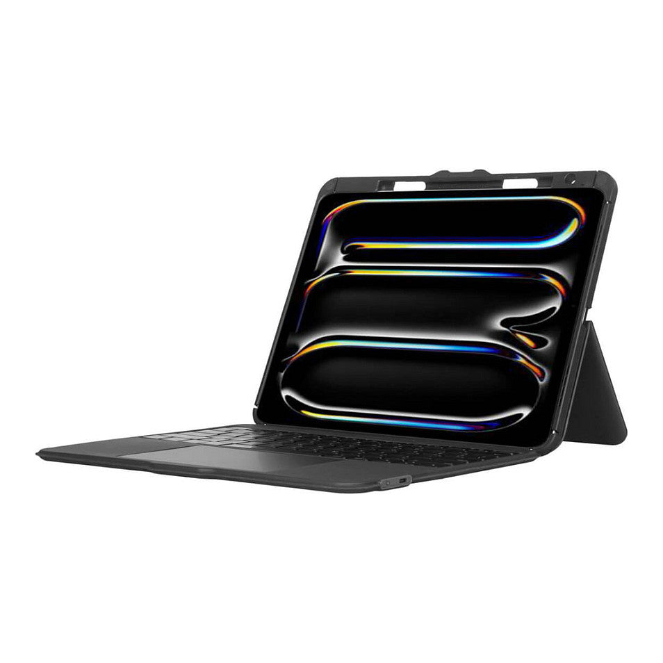 TARGUS Versavu - Tastatur und Folio mit Trackpad - kabellos - Bluetooth 5.0 - QWERTY - GB - Schwarz