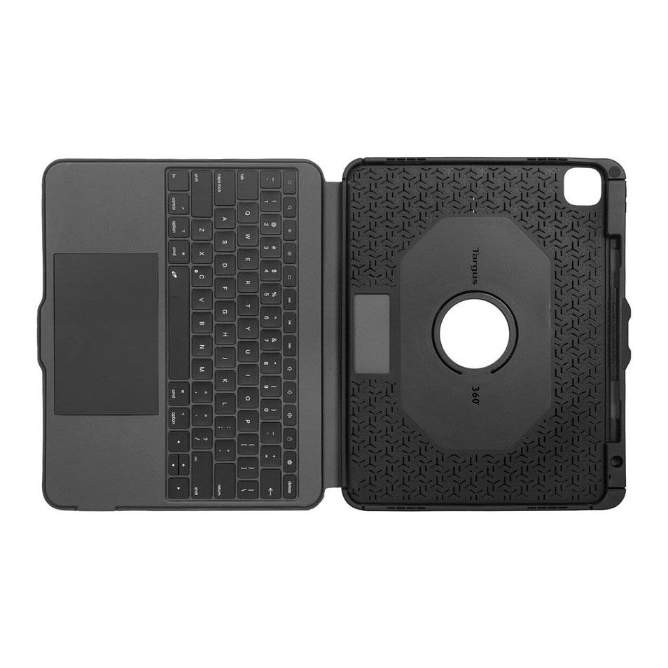 TARGUS Versavu - Tastatur und Folio mit Trackpad - kabellos - Bluetooth 5.0 - QWERTY - GB - Schwarz