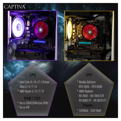 Captiva PC Advanced Gaming R92-769 R7-5700X 32GB/1TB SSD RTX 5060Ti Win 11