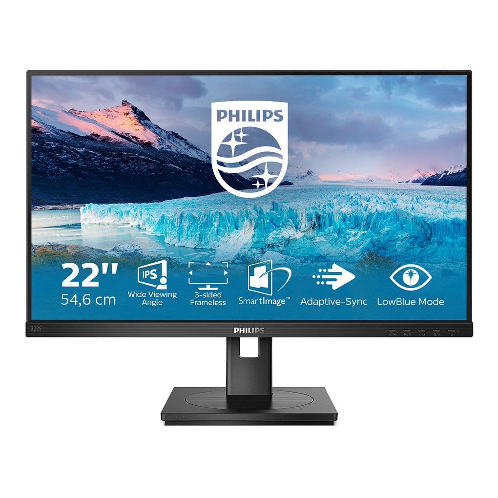 Philips S Line 222S1AE/00 - 54.6 cm (21.5 Zoll) - 1920 x 1080 Pixel - Full HD - LCD - 4 ms - Schwarz