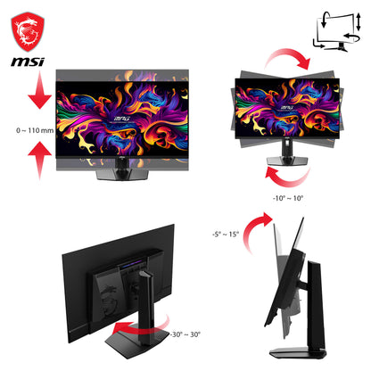 MSI MPG 321URXDE QD-OLED (80 cm (31.5 Zoll), schwarz, UltraHD/4K, QD-OLED, Adaptive-Sync, USB-C, 240Hz Panel)