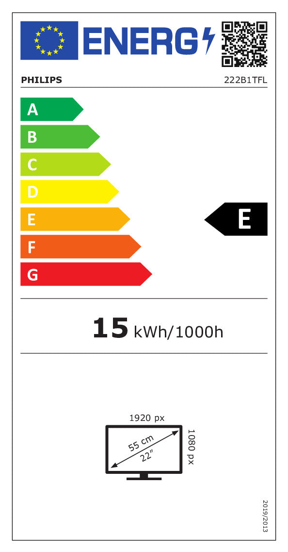Philips B Line 222B1TFL/00 - 54.6 cm (21.5 Zoll) - 400 cd/m² - Full HD - LED - 16:9 - 1920 x 1080 Pixel
