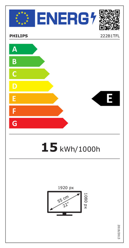 Philips B Line 222B1TFL/00 - 54.6 cm (21.5 Zoll) - 400 cd/m² - Full HD - LED - 16:9 - 1920 x 1080 Pixel